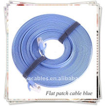Плоский соединительный кабель RJ45 для сетей, синий.
